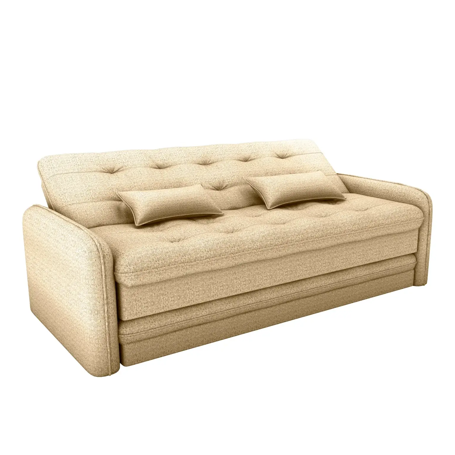 Sofá Cama Madalena Reclinável com Cama Auxiliar 3 Lugares Tecido Linho 200cm Matrix