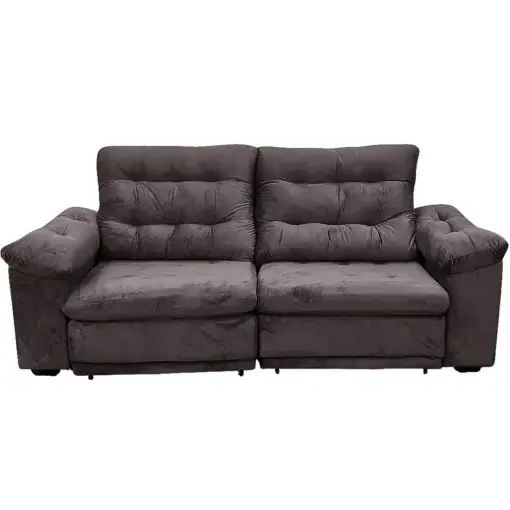 Sofá Alemanha 4 Lugares Retrátil e Reclinável 225cm Tecido Veludo Flash