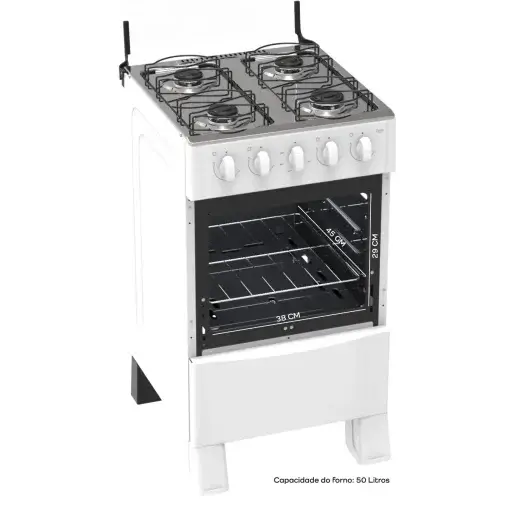 Fogão Ares 4 Bocas Manual Forno 50L Realce