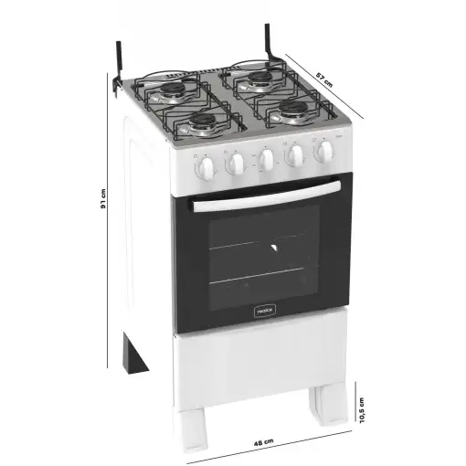 Fogão Ares 4 Bocas Manual Forno 50L Realce