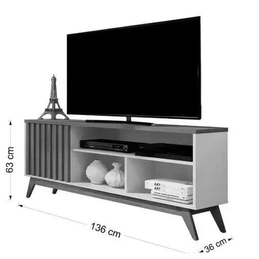 Rack Malbec Wood para TV até 55 Polegadas 1 Porta