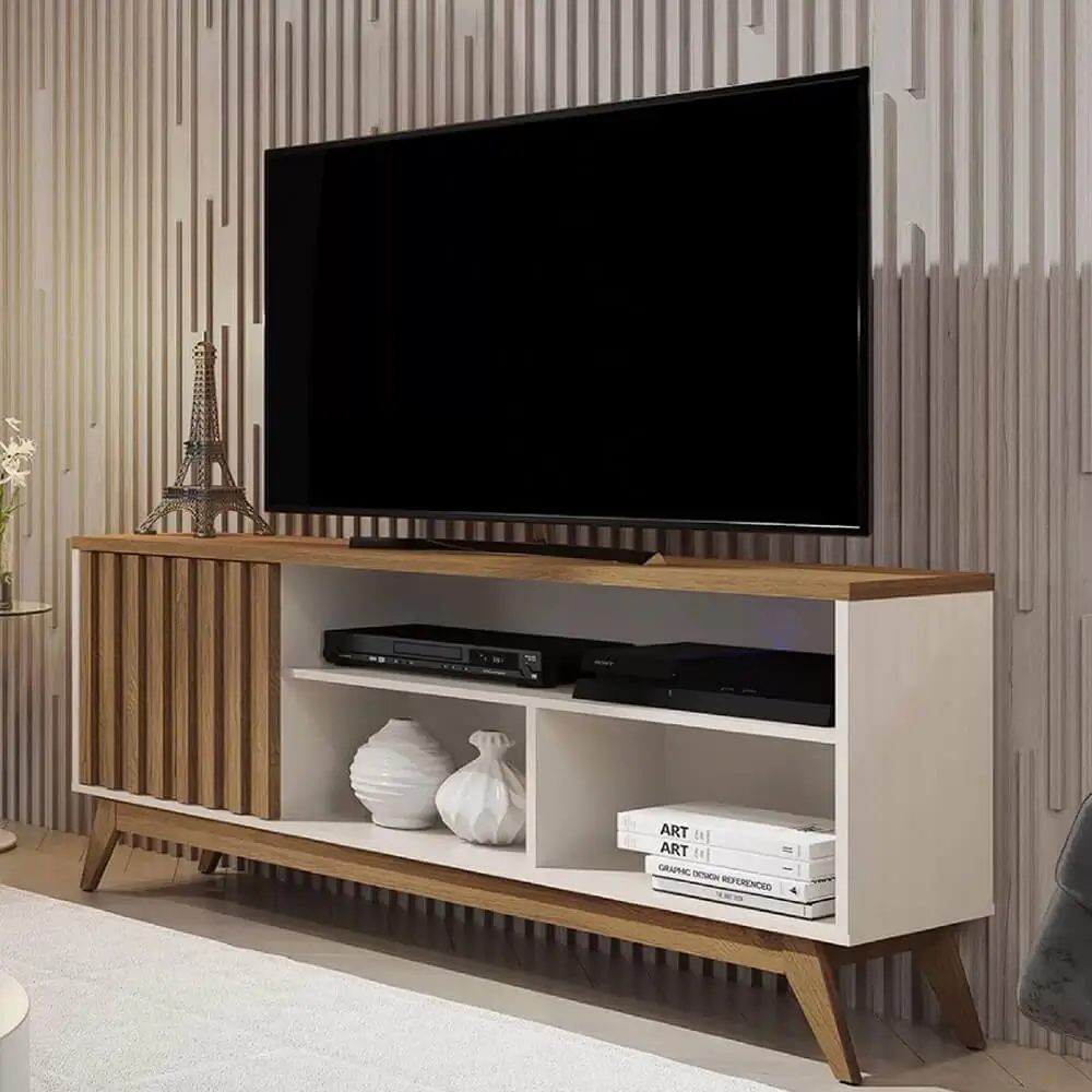 Rack Malbec Wood para TV até 55 Polegadas 1 Porta