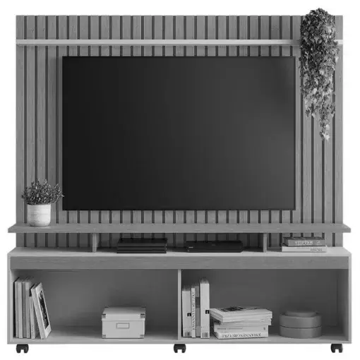 Estante Conceito Home para TV até 65 Polegadas 4 Portas Ripado JCM  Avaliação 5.00 de 5