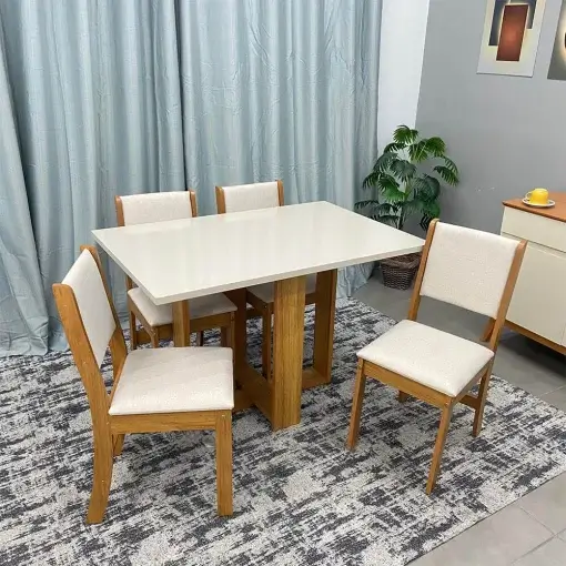 Mesa de Jantar Magic com 4 Cadeiras Viero