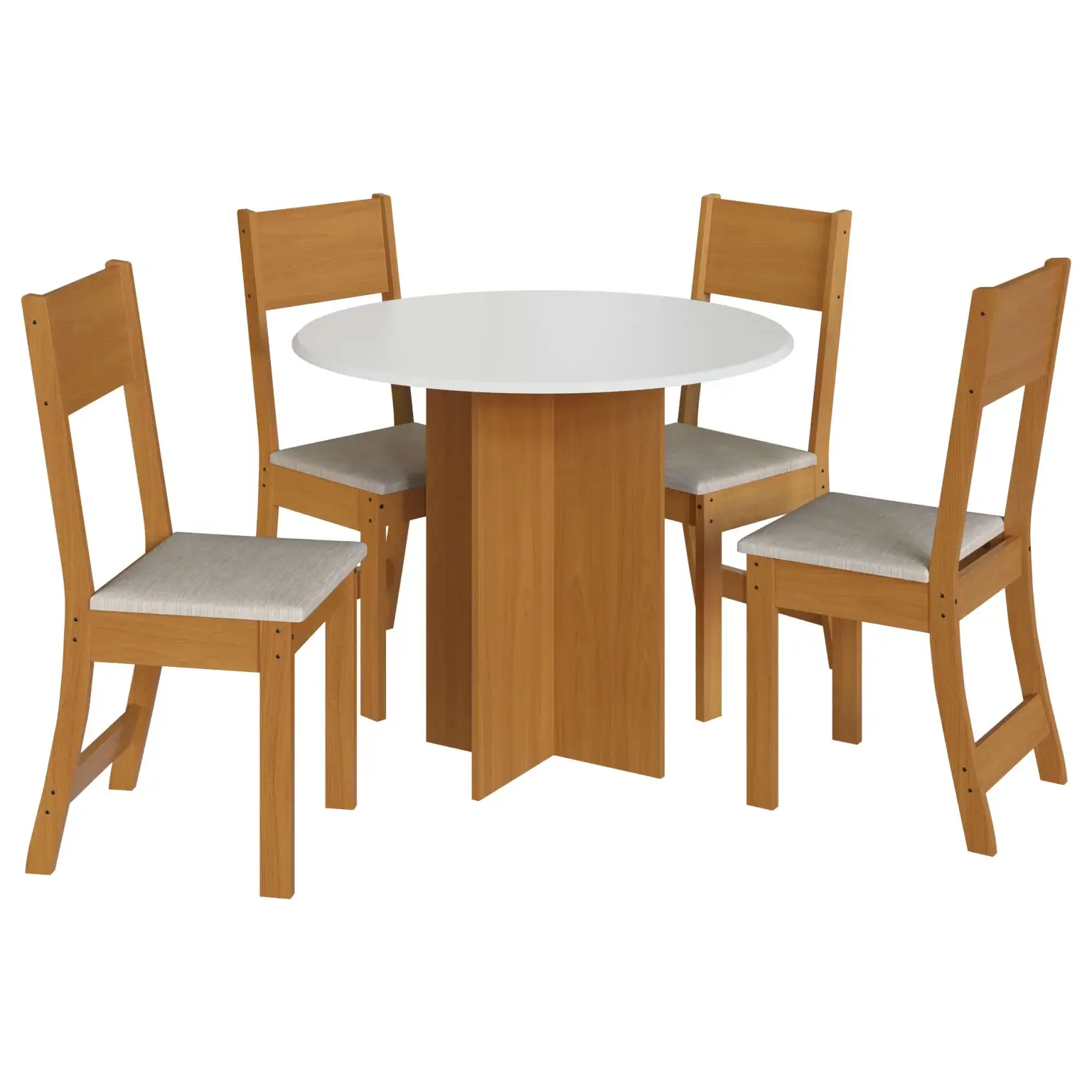 Mesa de Jantar Alice com 4 Cadeiras Indekes