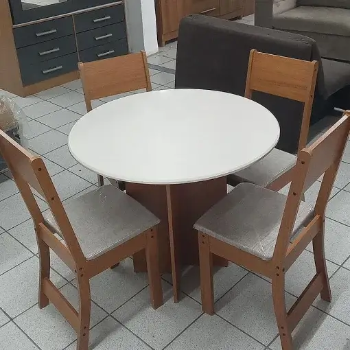 Mesa de Jantar Alice com 4 Cadeiras Indekes