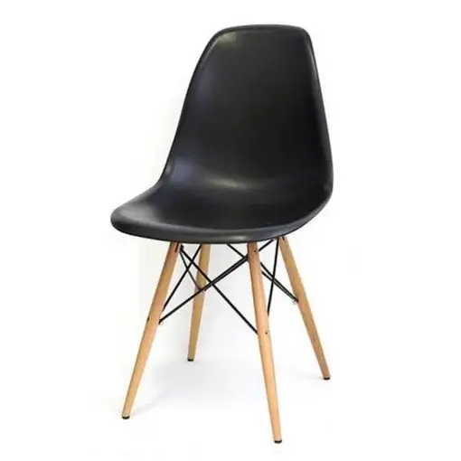 Cadeira Charles 1102 em Polipropileno e Base Madeira OR Design