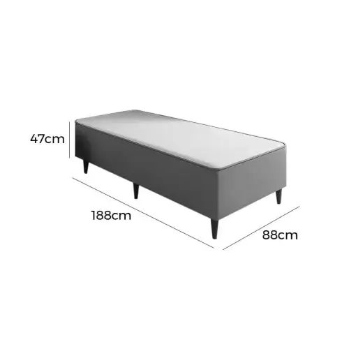 Cama Box Alto Nivel Solteiro Ortopédica 88x188x47cm