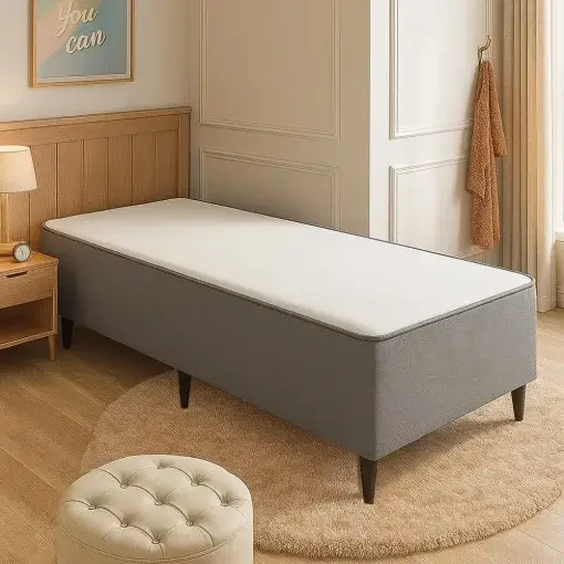 Cama Box Alto Nivel Solteiro Ortopédica 88x188x47cm