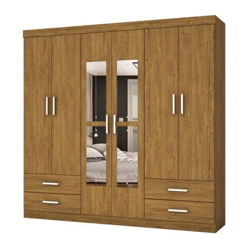Kit Guarda Roupa Hercules e Cama Box Casal Monaco