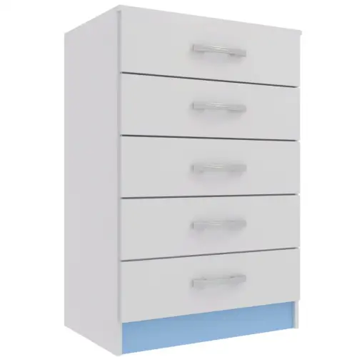 Kit Cômoda 5 Gavetas + Cama Box Casal Monaco