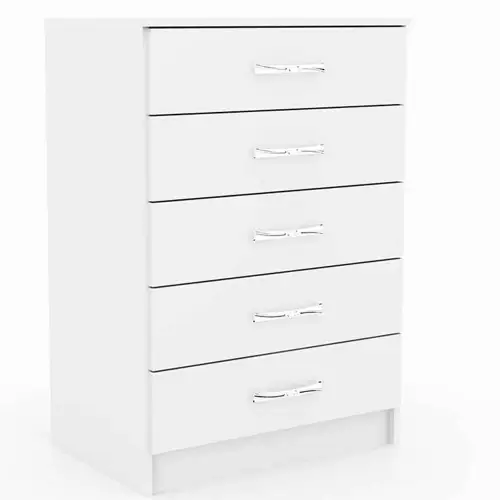 Kit Cômoda 5 Gavetas + Cama Box Casal Monaco