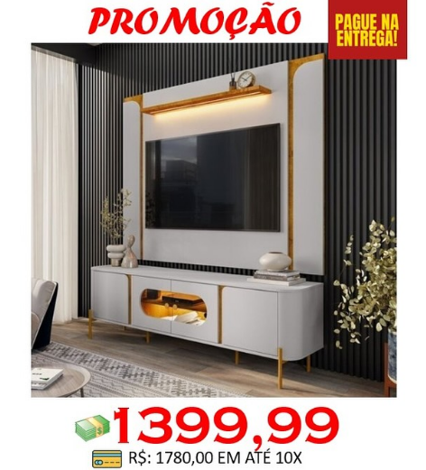 Painel Maresias + Rack Juquehy (para TV até 75”)