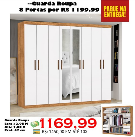 Guarda-Roupa Rubi – 8 Portas