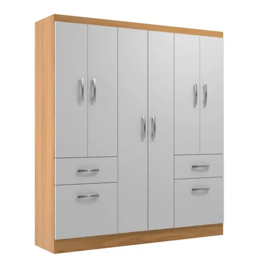 Guarda Roupa New Hercules 8 Portas 2 Gavetas