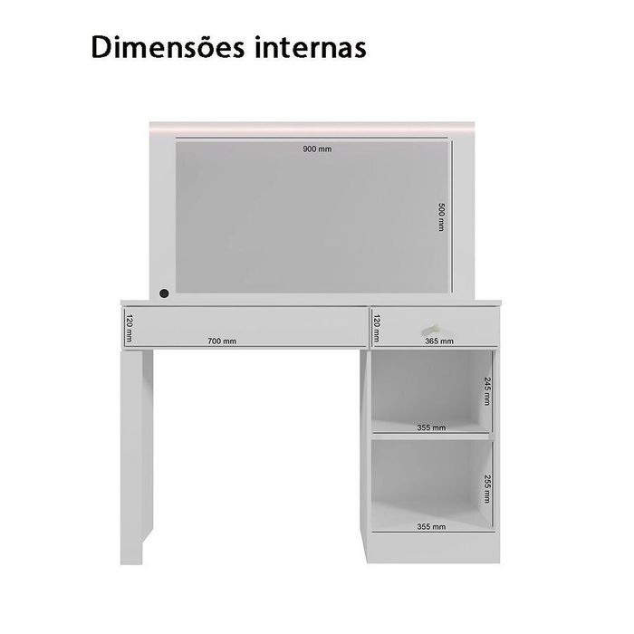 PENTEADEIRA CAMARIM NINA C/ LED – MOBLER