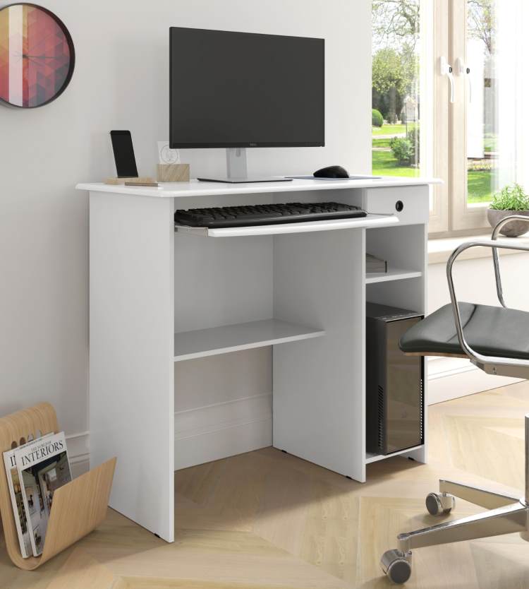 Mesa de Computador Viena Branco EJ Moveis