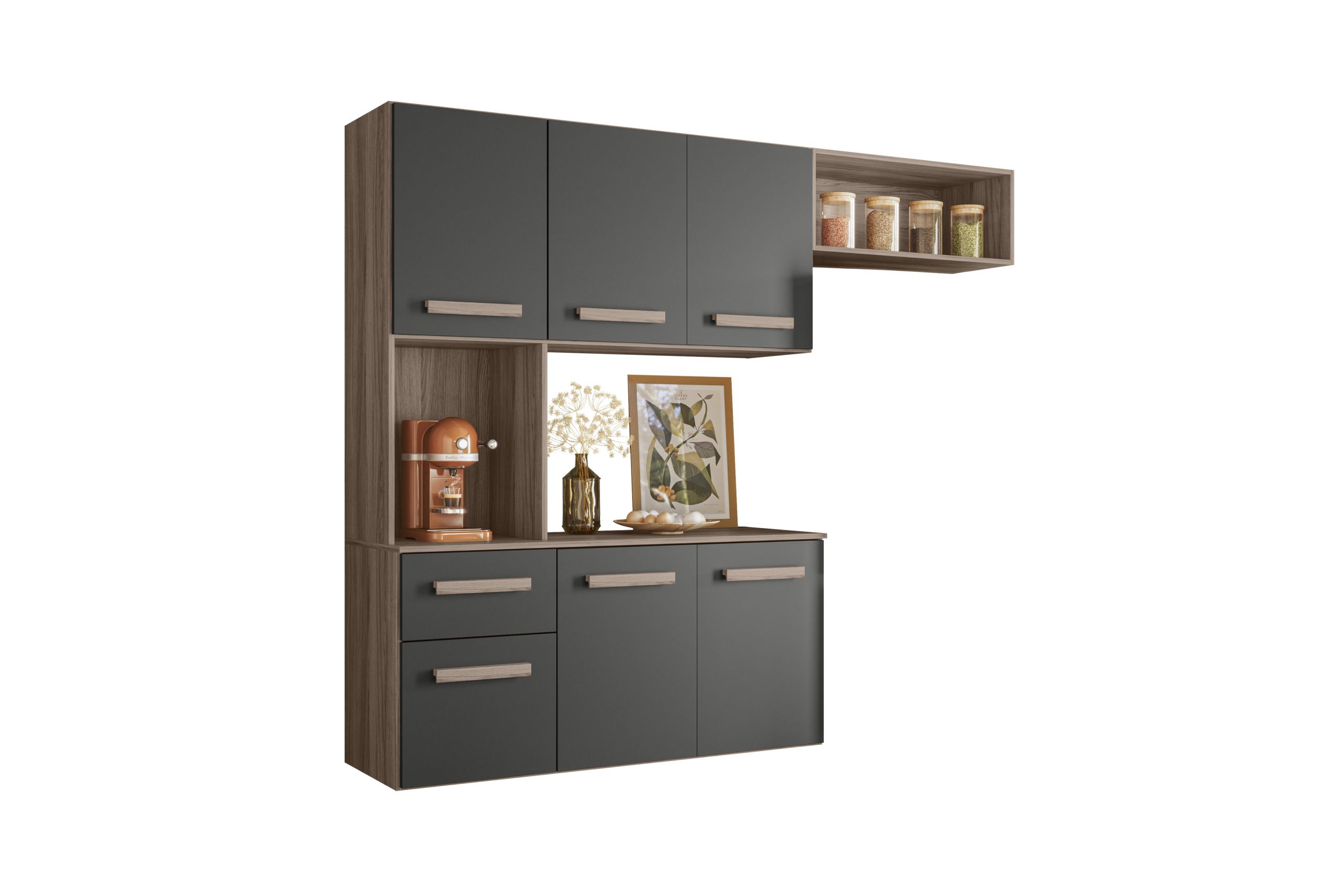 COZINHA SUSPENSA GIULIA 1.60 C/ 6 PORTAS 01 GAVETA – NICIOLI