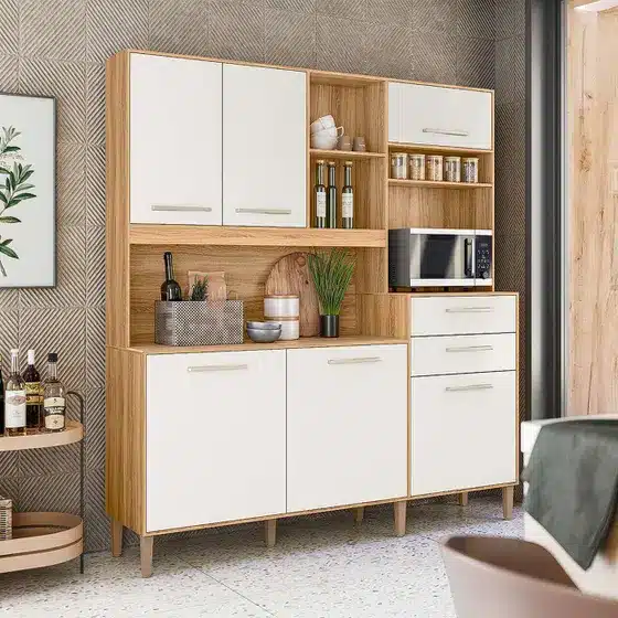 COZINHA SALSA 1.80 – 6 PORTAS E 2 GAVETAS – NICIOLI