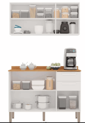 KIT COZINHA VALENCIA 1.20 BALCÃO + AEREO TRIPLO – SALLETO