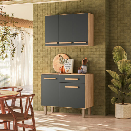 COMBO COZINHA LEMON 90CM – AÉREO E BALCÃO