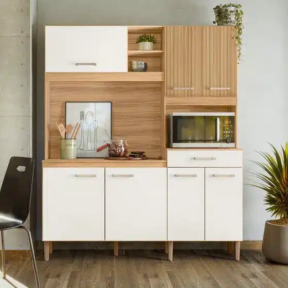 COZINHA YARA 1.60 – 7 PORTAS E 1 GAVETA -NICIOLI