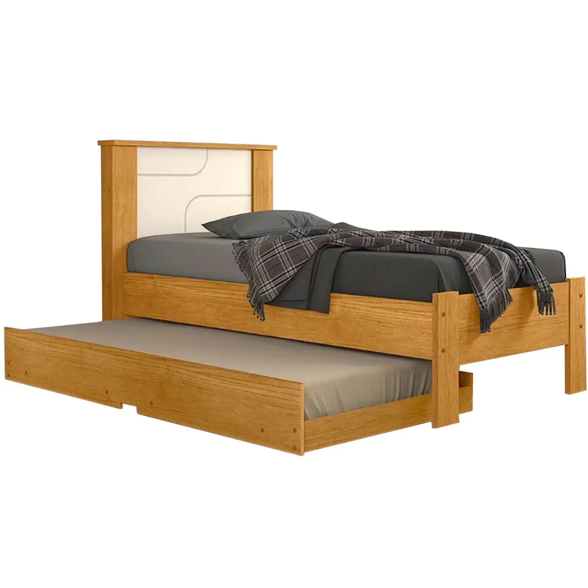 Cama Perola COM Cama Auxiliar Solteiro Conquista