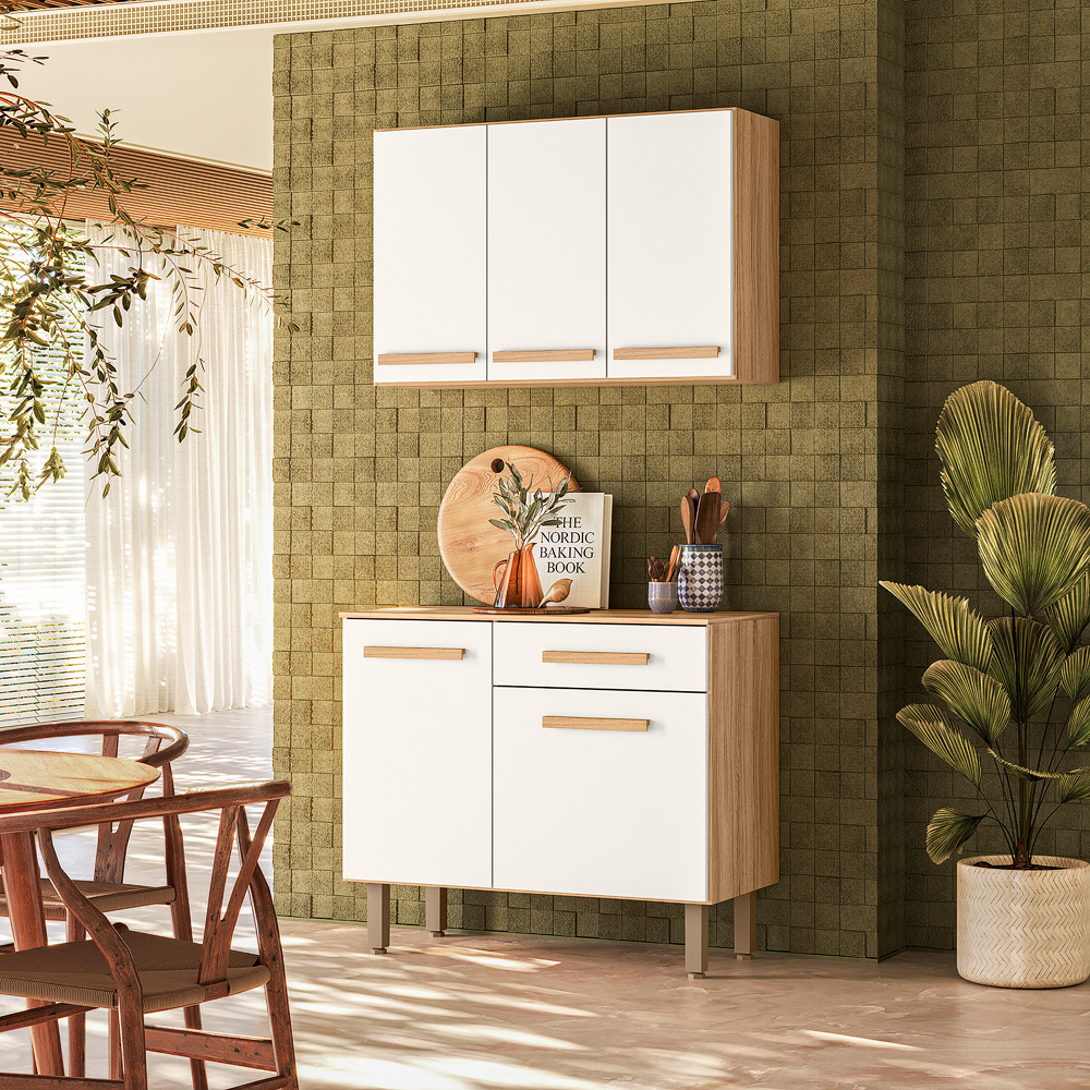 COMBO COZINHA LEMON 90CM – AÉREO E BALCÃO