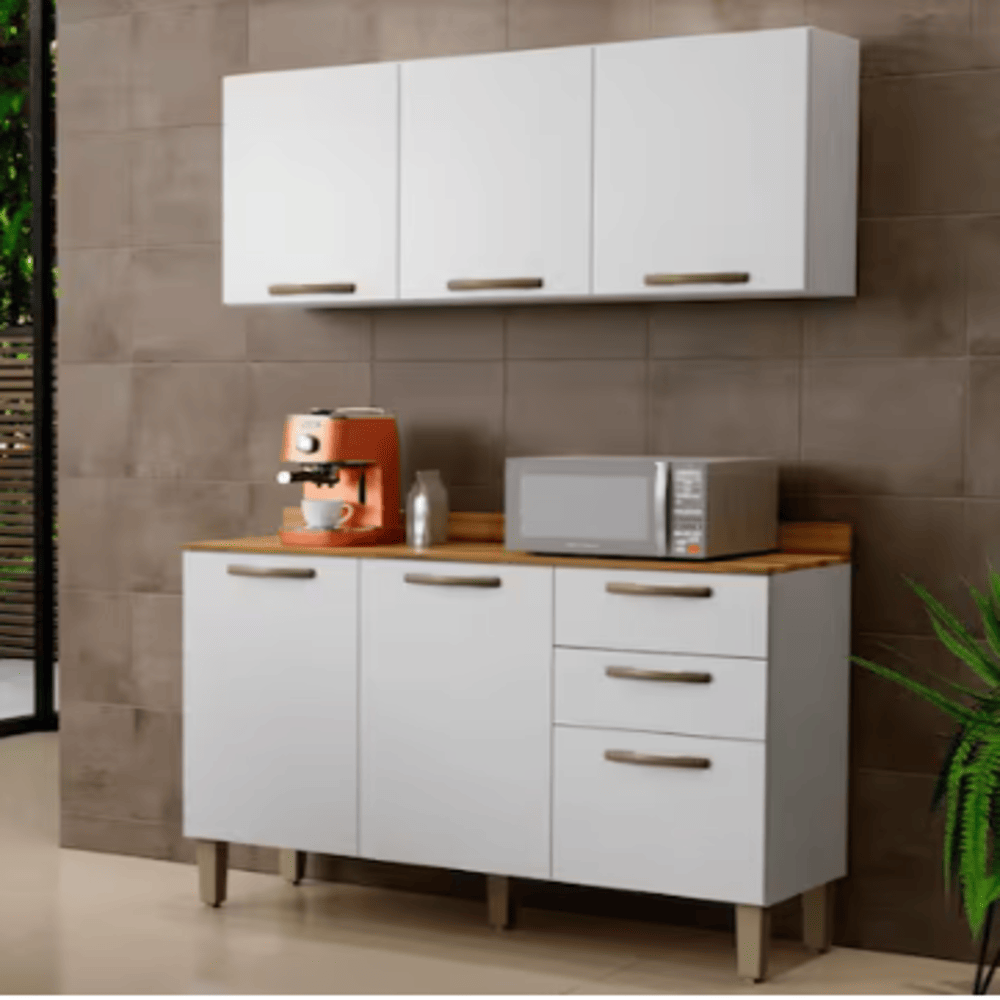 KIT COZINHA VALENCIA 1.20 BALCÃO + AEREO TRIPLO – SALLETO