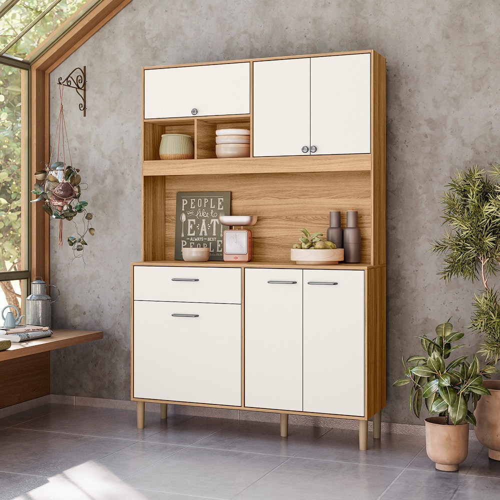 COZINHA ERVA DOCE 1.20 – 6 PORTAS E 1 GAVETA – NICIOLI
