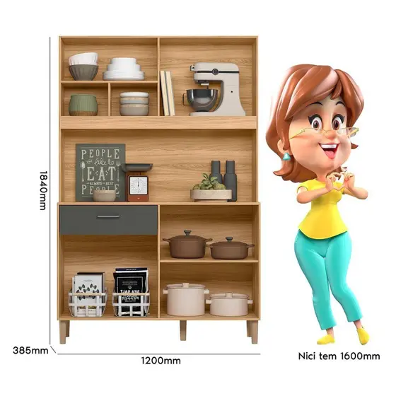 COZINHA ERVA DOCE 1.20 – 6 PORTAS E 1 GAVETA – NICIOLI