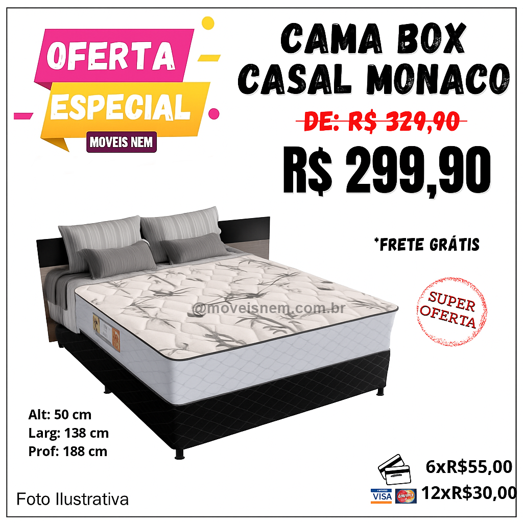 Cama Box Casal Mônaco