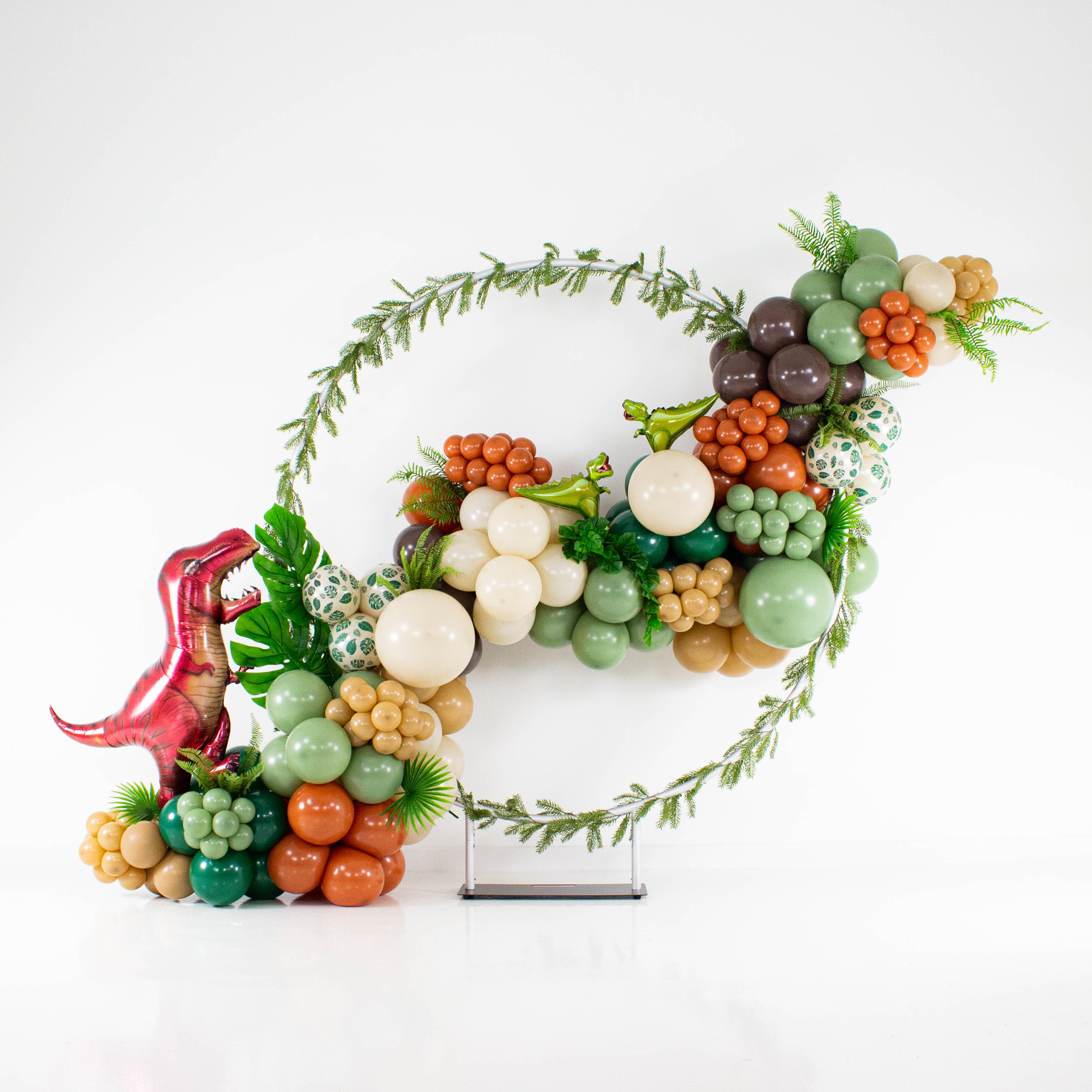 Dinosaur Theme 2 Birthday Balloon Hoop Arrangement