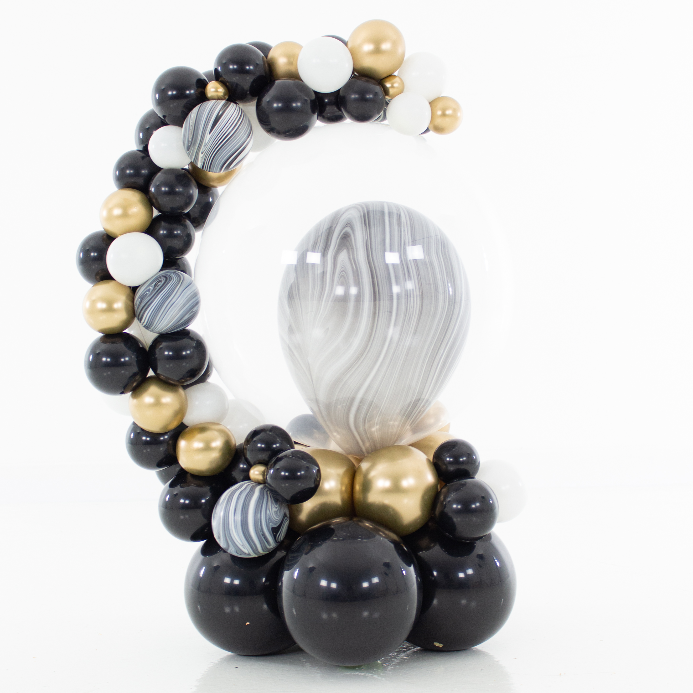 Marble-themed balloon hug