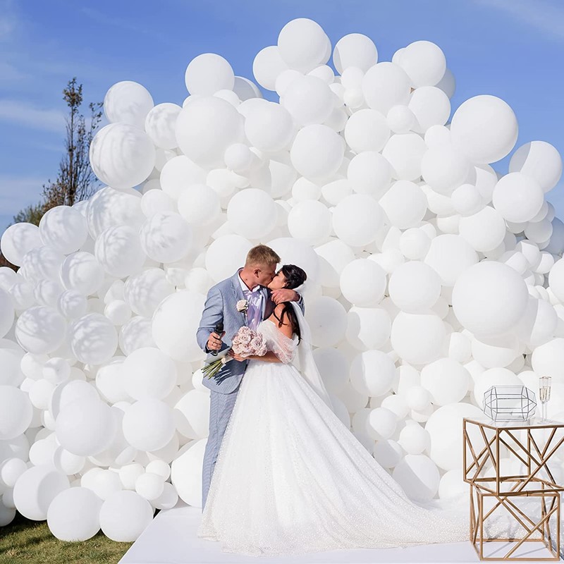 Cloudy White Grande Balloon Wedding Wall