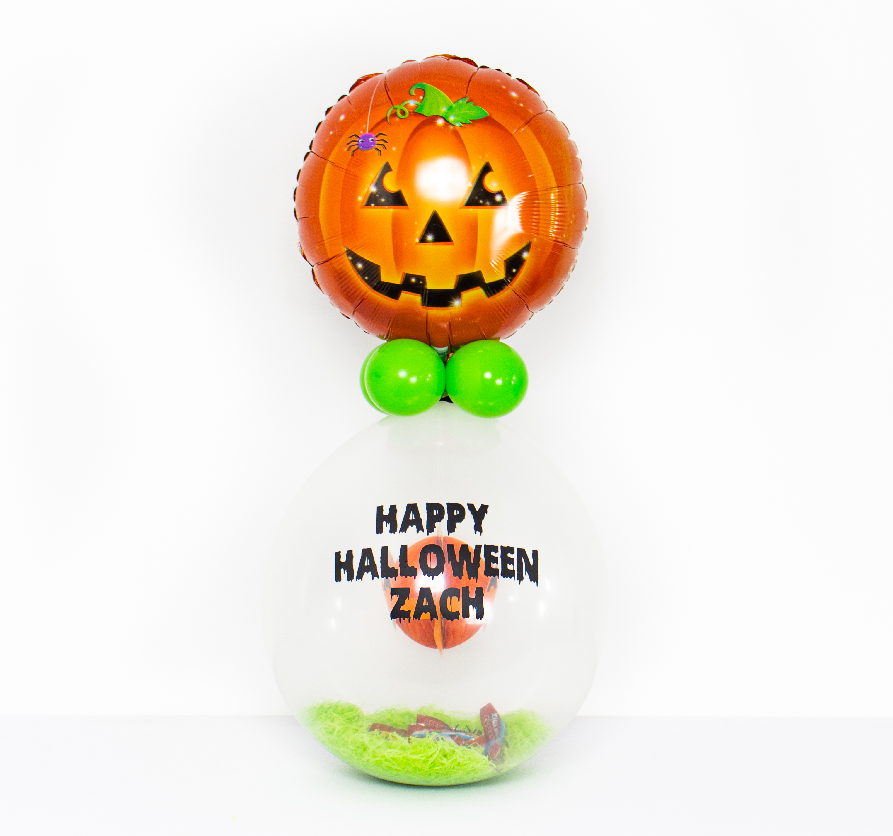 Personalized Halloween Balloon Clearz Bouquet