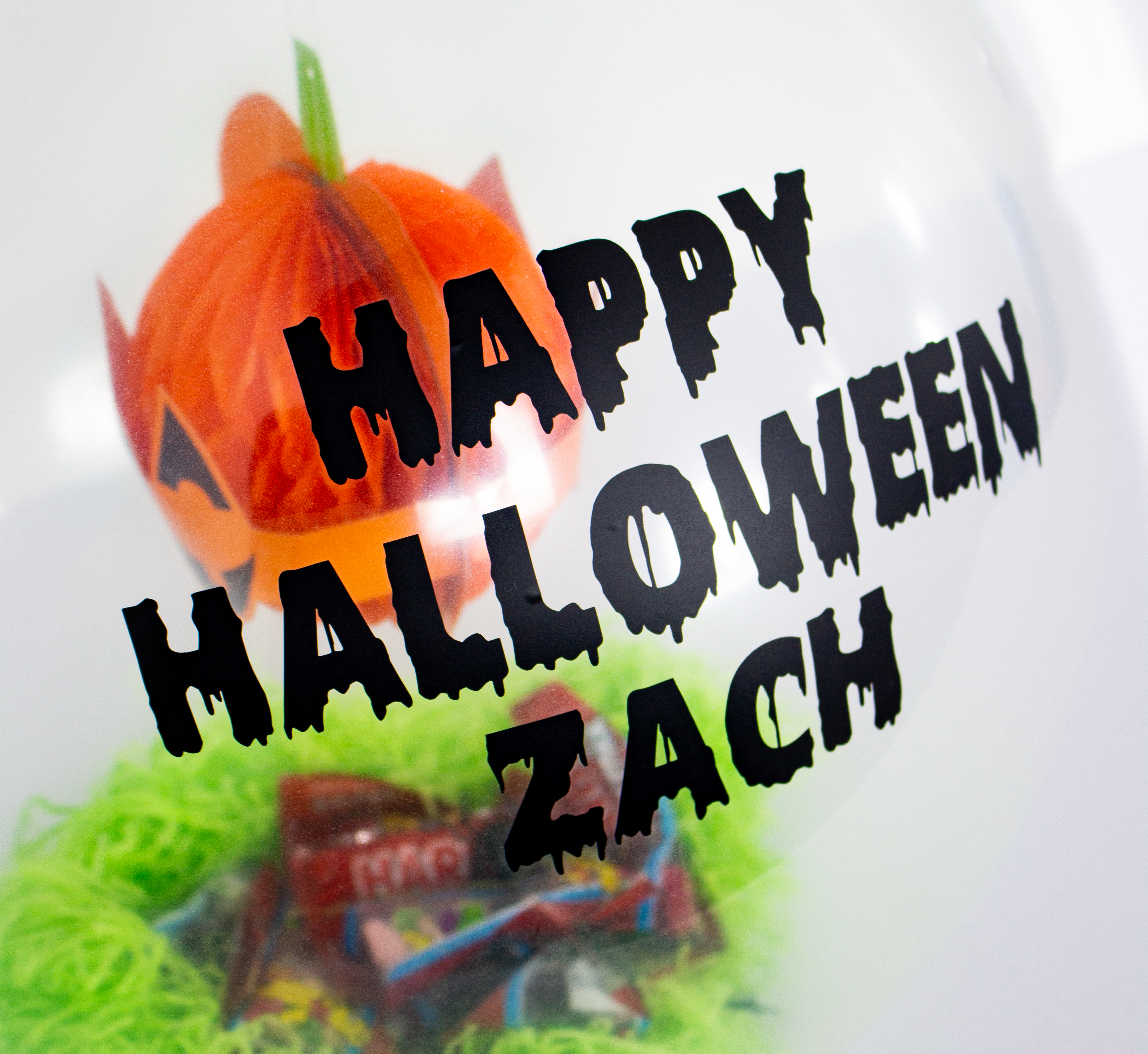 Personalized Halloween Balloon Clearz Bouquet