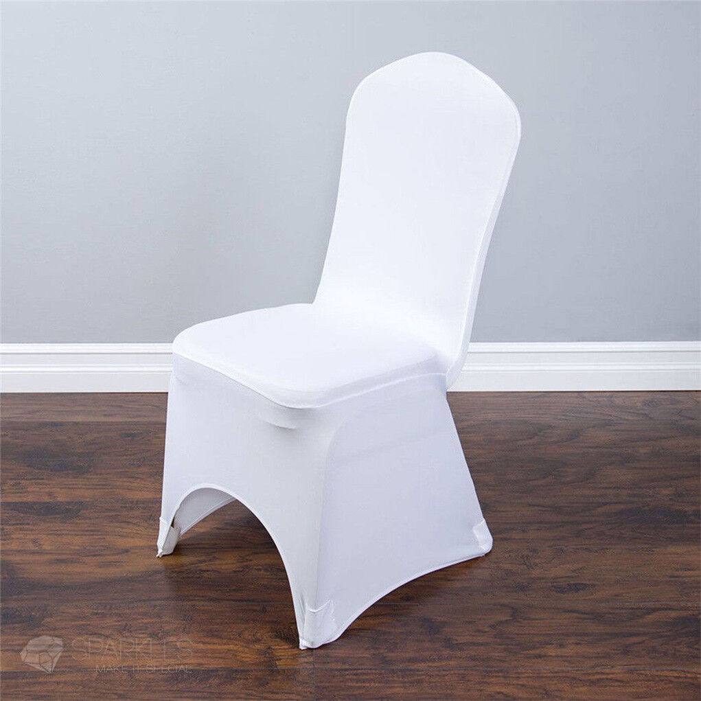 White Stretchy Fabric Chair Covers (in packs of 10)
