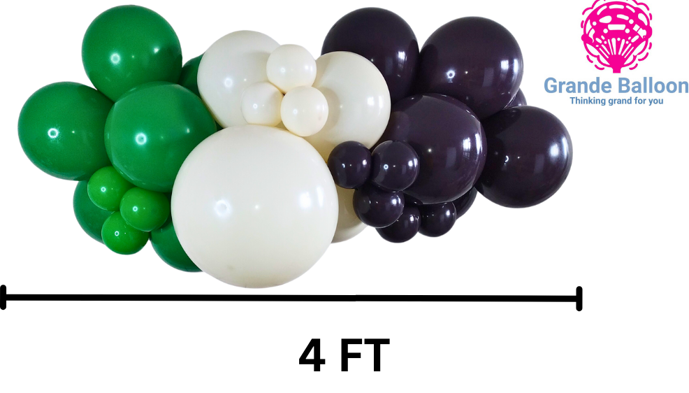 4 Foot Grab and Go Garland in plum, retro white and green