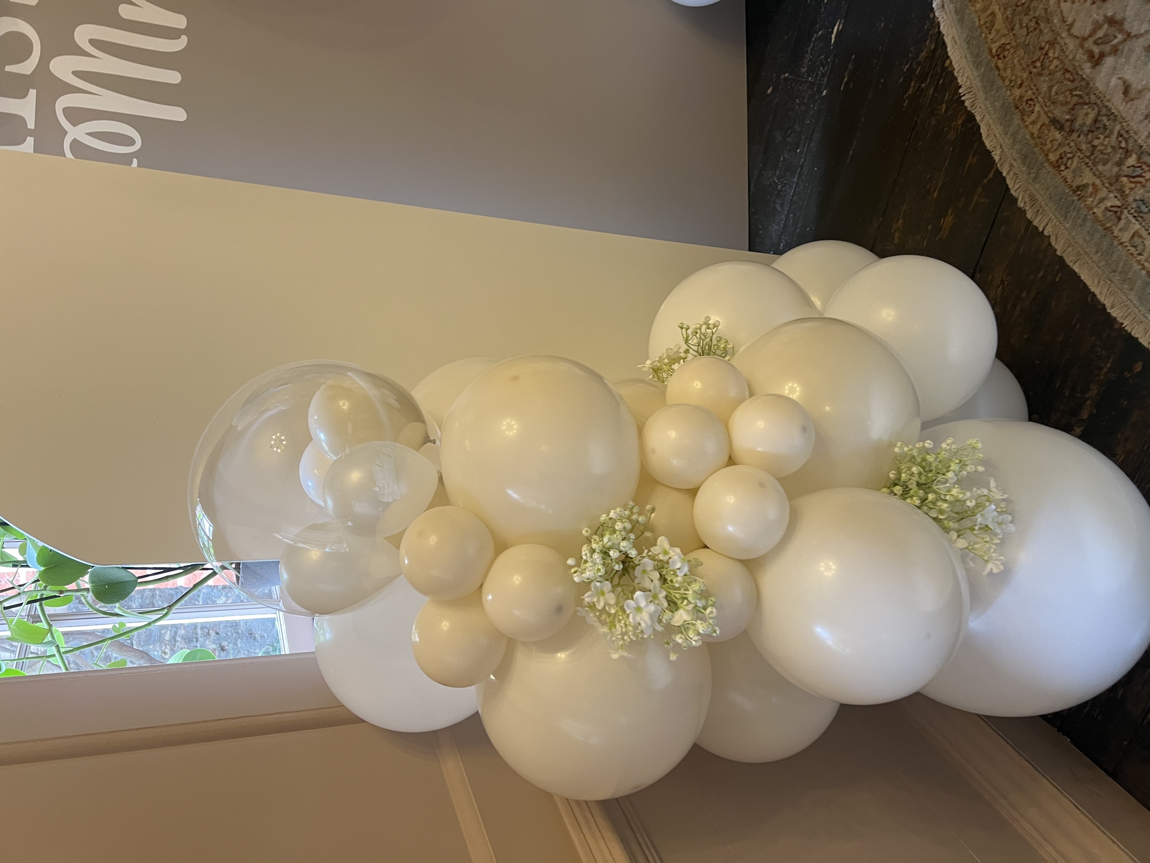 Elegant Bridal Shower Balloon Arch Setup