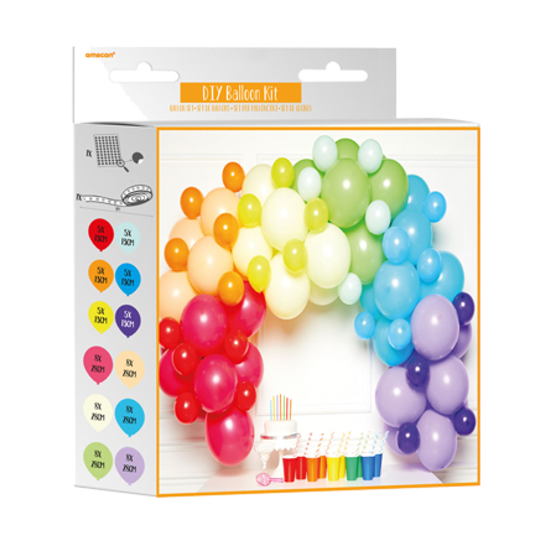 Bright Rainbow Garland DIY Latex Balloon Kit