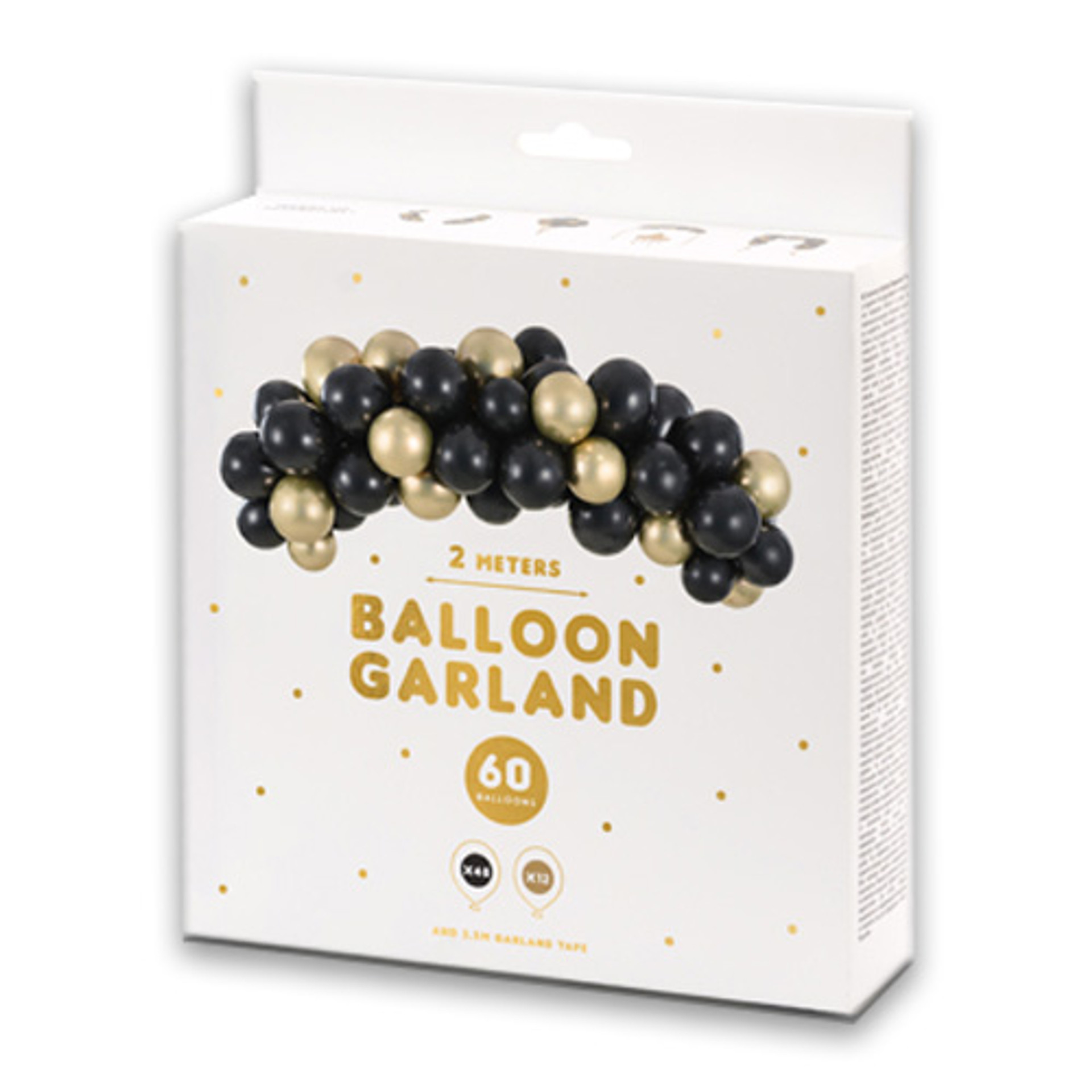 Black & Gold Latex Balloon Garland DIY Kit