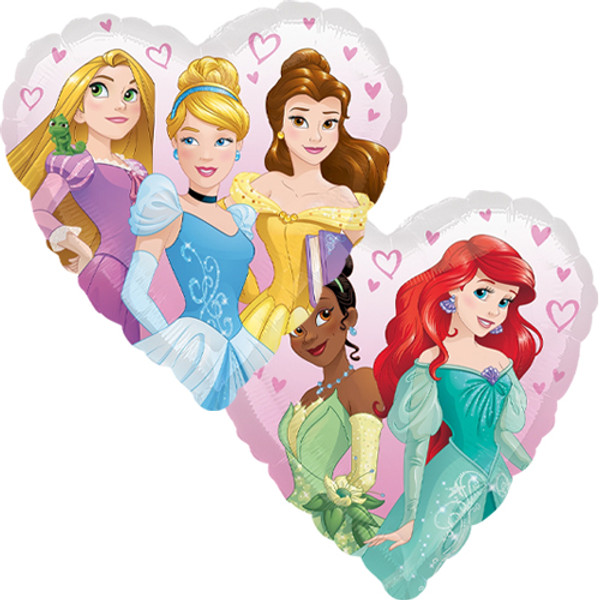 Disney Princess Heart-Shaped Balloons
