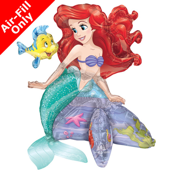 20 inch Ariel The Little Mermaid Sitter Foil Balloon
