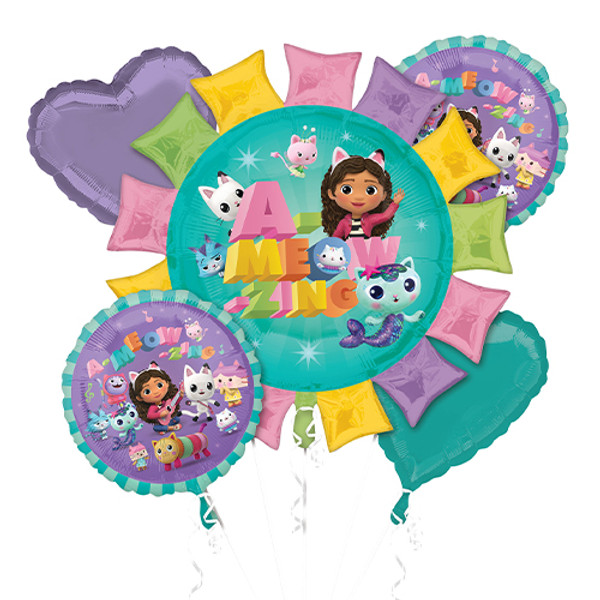 Gabby's Dollhouse Foil Balloon Bouquet (5 pack)