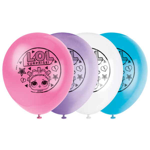 12 inch LOL Surprise! Assorted Latex Balloons (8 pack)
