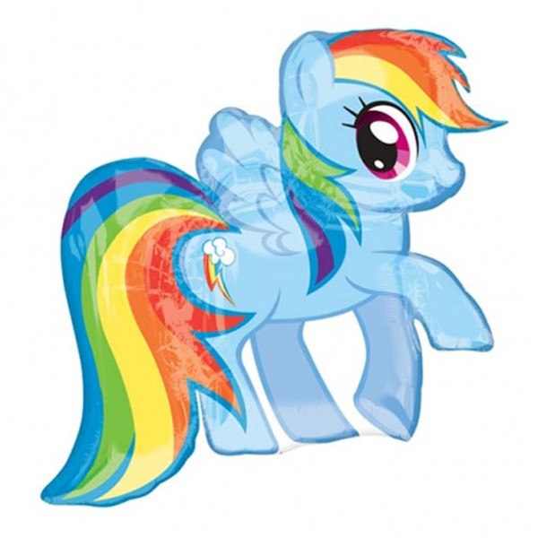 28 inch My Little Pony Rainbow Dash Supershape Foil Balloon
