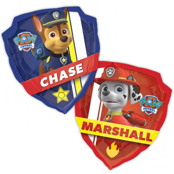 27 inch Paw Patrol Chase & Marshall Supershape Foil Balloon