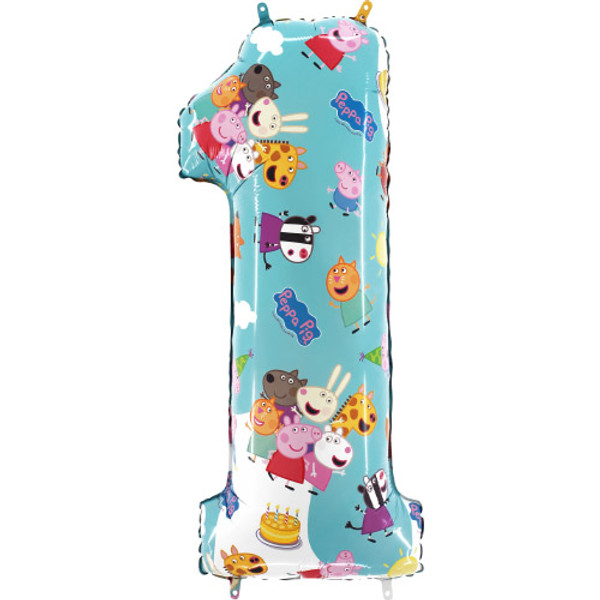 26 inch Peppa Pig Number 2 Foil Balloon