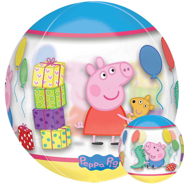 16 inch Orbz Peppa Pig Clear Foil Balloon